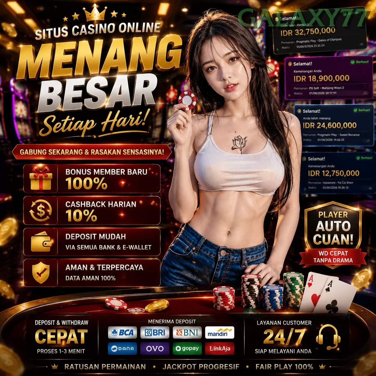 BONUS GARANSI KEKALAHAN SALDO KEMBALI 100_ promotion image